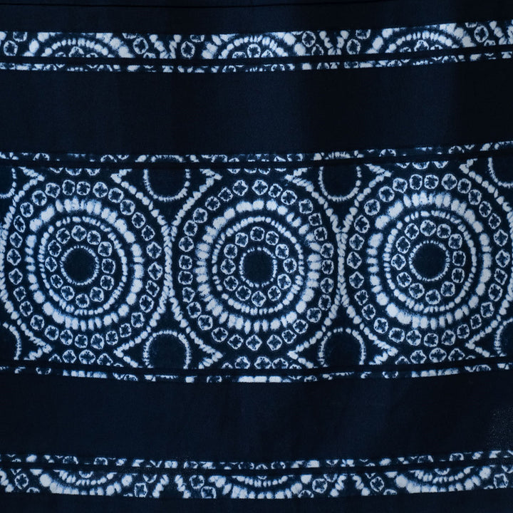 فستان ماكسي بحافة مطبعة