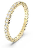 خاتم Vittore قطع دائري ، أبيض ، مطلي باللون الذهبي