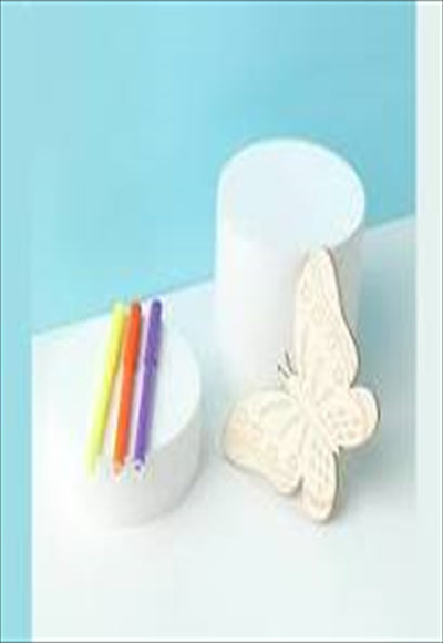 مجموعة التلوين الخشبية (الفراشة)