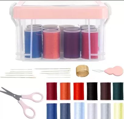 علبة مجموعة الخياطة