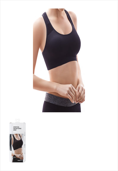 Padded sports bra (Black S / M)