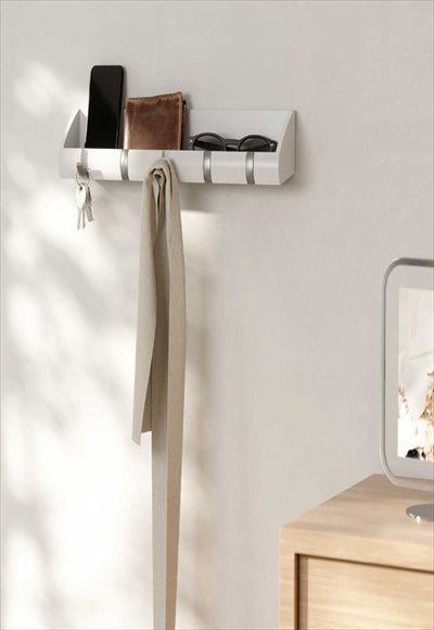 Large white Cubby rack and stand