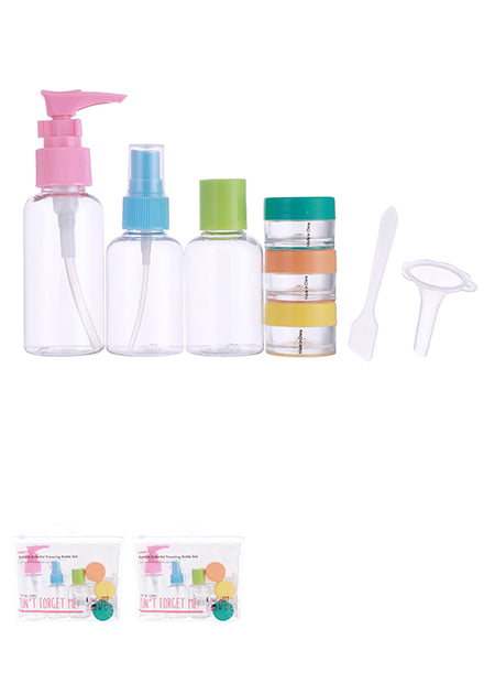 8-Piece Colorful Travel Bottle Set