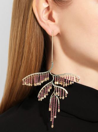Swarovski Tropical Leaf Earrings