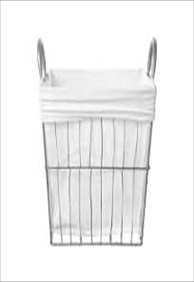 Wire storage basket with removable lining L