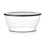 Storage and serving bowl - Clear - black transparent - 6 liters