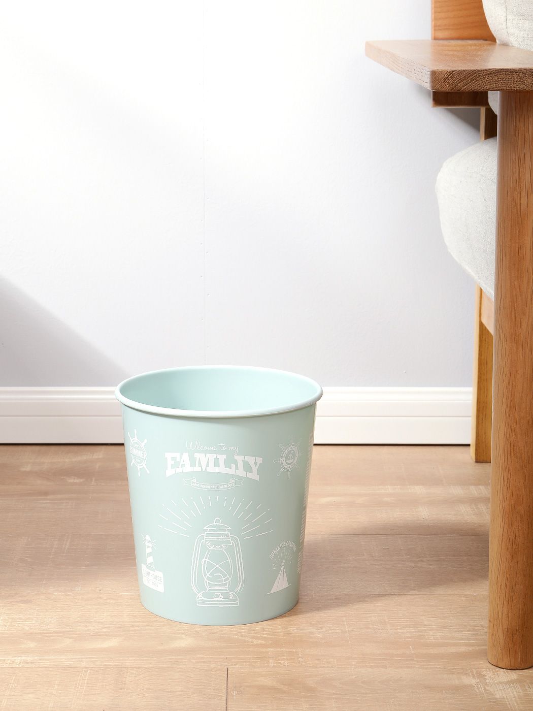 سلة مهملات الطباعة المستديرة