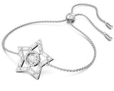 Stella star bracelet, white, rhodium-plated