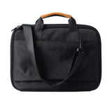 Computer bag with double zippers (black)