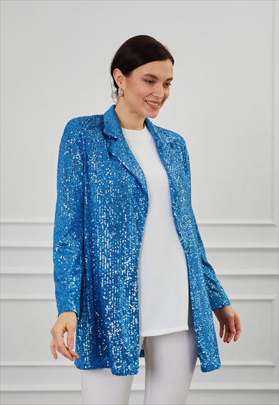 جاكيت مزين بالترتر