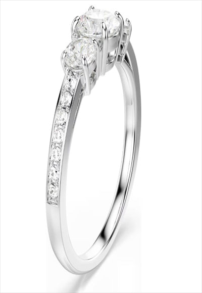 Ring adorned with a third of crystals