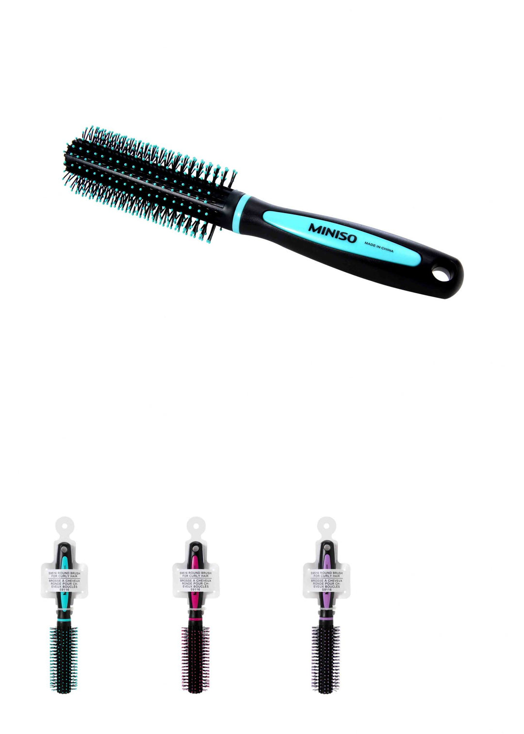 Round brush for curly hair
