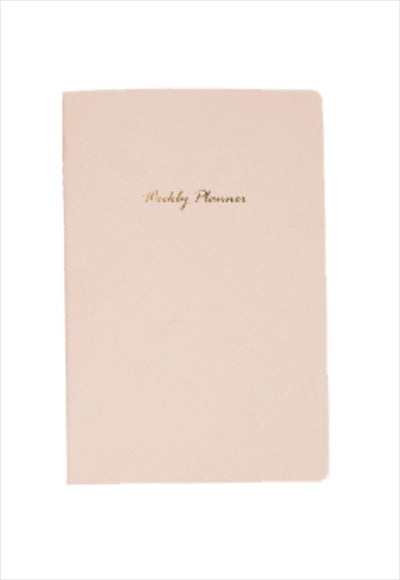 كتاب مخطط أسبوعي مرتبط بالغرز (32 ورقة) (وردي)