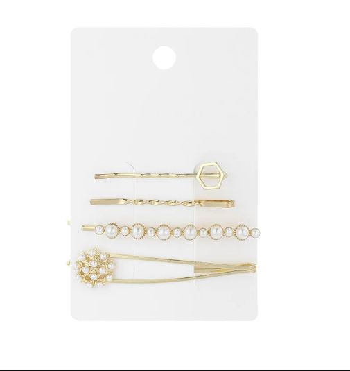 مجموعة مشابك شعر كومبو متطابقة 4 قطع