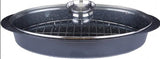 42 x 23 cm oval roasting pan with metal sultam grill grid