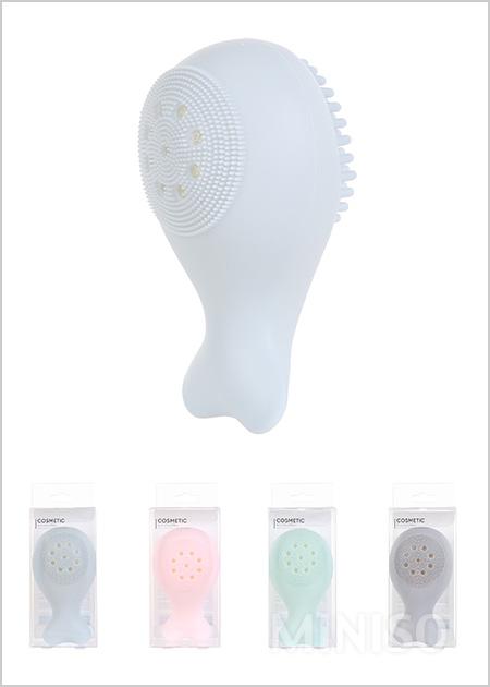 Silicone facial cleansing brush