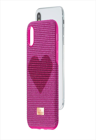 CRYSTALGRAM IPX: حافظة على شكل قلب وردي