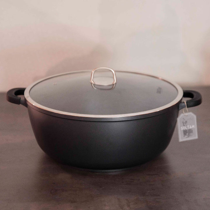 وعاء ألومنيوم مطلي بالرخام حجر معدني