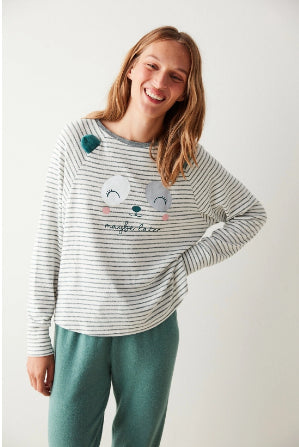 بنطلون بيجاما من الصوف الناعم