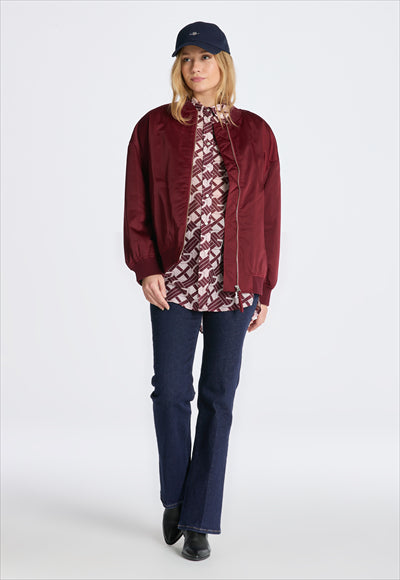 OS G PATTERN COT SILK SHIRT