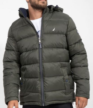 جاكيت زيتي بطاقية