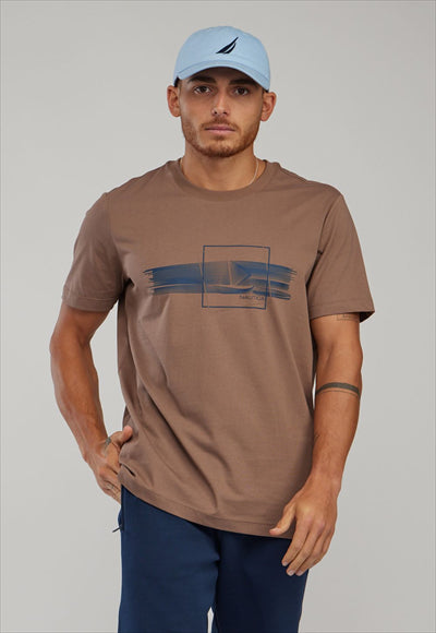 N.S-CREW NECK TEE-COFFEE