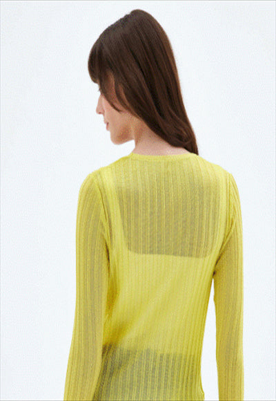 Ribbed Fine Knit Cardigan