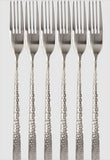 Hammered forks 6pcs18/0 3.0mm color card hand polish