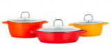 PRISMA Cookware Set Yellow - 20 Orange - 24 Red - 28 Sultam Aluminum Casting