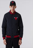 Black bomber jacket with Chicago Bulls logo