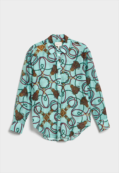 REL ROPE PRINT COT SILK SHIRT