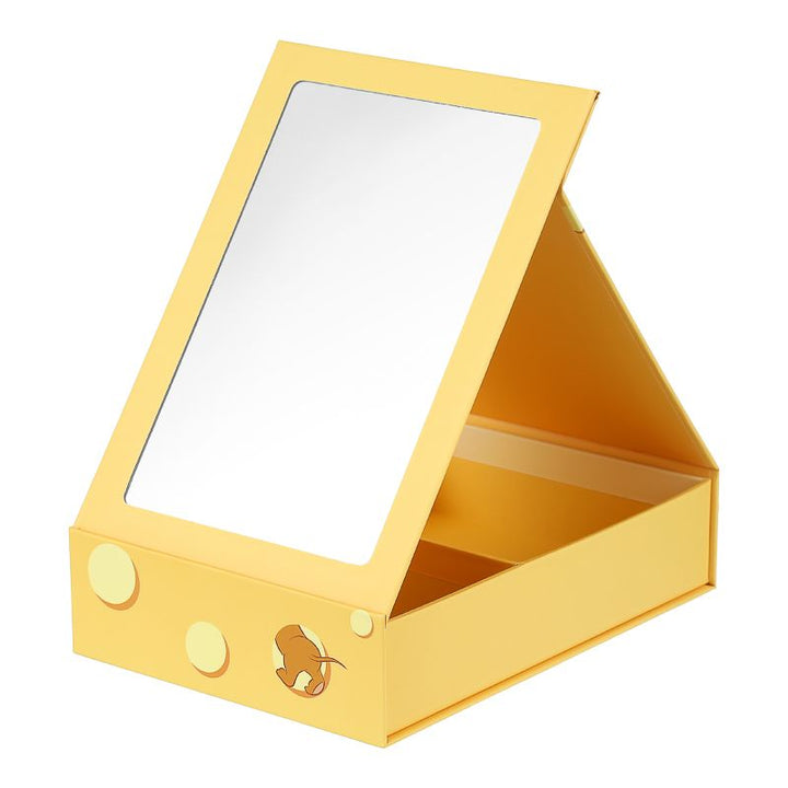 Folding magnifying mirror