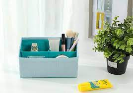 صندوق تخزين مكتبي (أزرق)