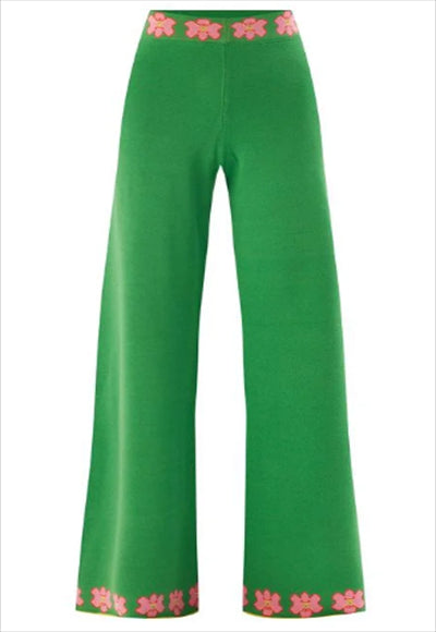 Nicke Floral Detailed Knitwear Trousers