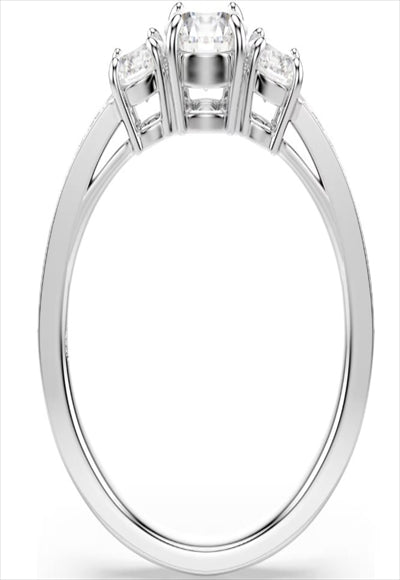 Ring adorned with a third of crystals