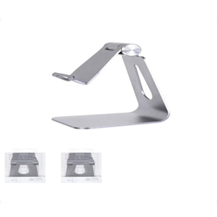 حامل هاتف محمول معدني قابل للطي لسطح المكتب (رمادي)