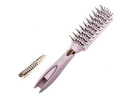 Clip-on detangling brush