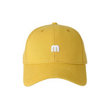 M letter embroidered cotton baseball cap