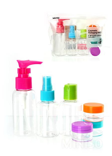 8-Piece Colorful Travel Bottle Set