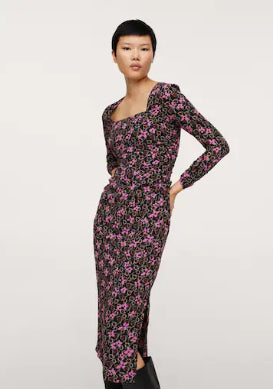 فستان بطبعة زهور