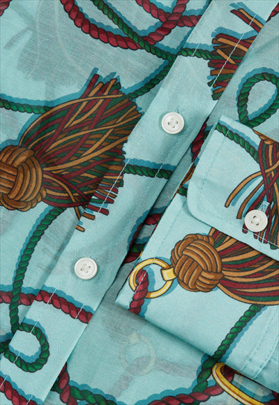 REL ROPE PRINT COT SILK SHIRT