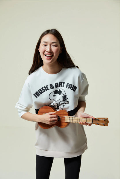 هودي سبورت واسع برسمة SNOOPY