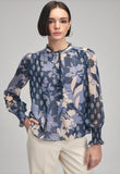 Printed blouse with lace details