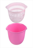 Double Layer Round Drain Basket (Pink)