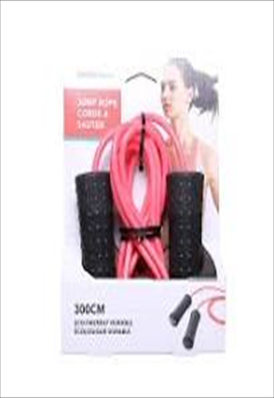 حبل قفز بمحمل رياضي من مينيسو (أحمر مرجاني)