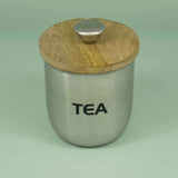 tea storage containers with wooden lid
