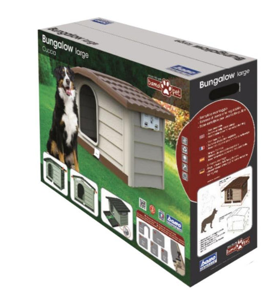 Plastic dog house large beige