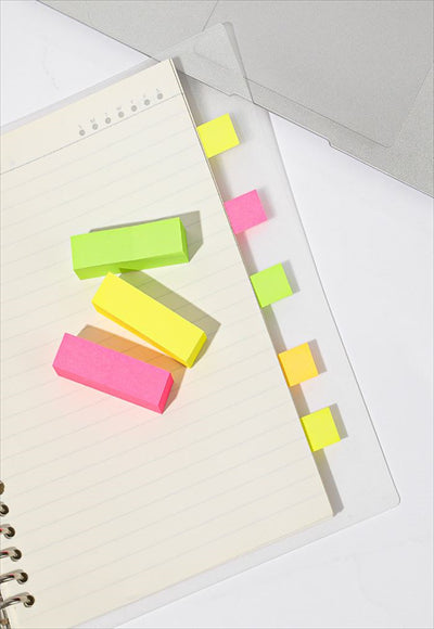 ملاحظات لاصقة فلورسنت 15*50 ملم (150 ورقة 5 قطع)