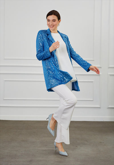 جاكيت مزين بالترتر