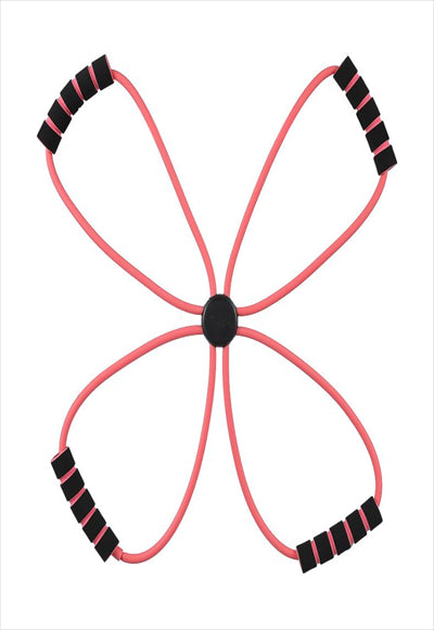 موسع مطاطي لأحزمة المقاومة الرياضية من MINISO (أحمر مرجاني)